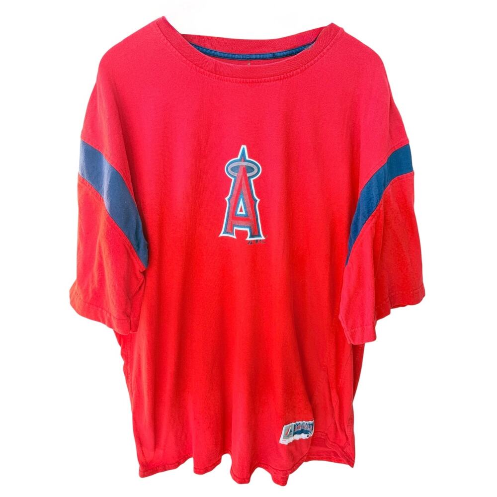 Los Angeles Angels MLB T Shirt Mens 2XL Red Majestic Baseball Tee
